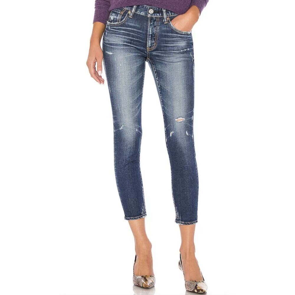 Moussy Vintage Velma Skinny Jeans •Women 25• Japanese Denim Ripped Distressed